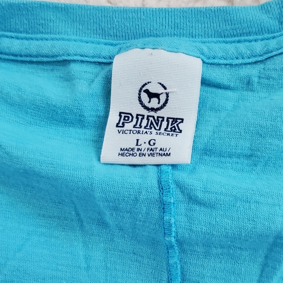 Turquoise/Aqua PINK t-shirt size Large - Picture 3 of 4